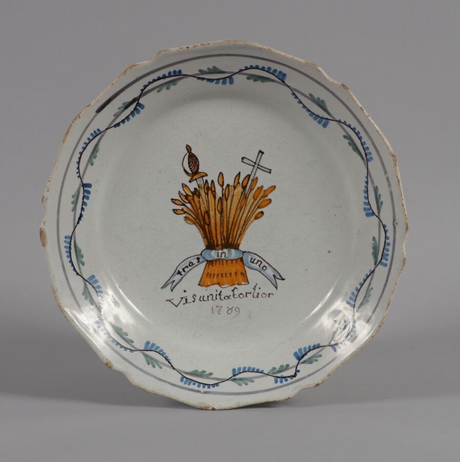 Null NEVERS
Revolutionary plate in polychrome earthenware decorated with a sheaf&hellip;