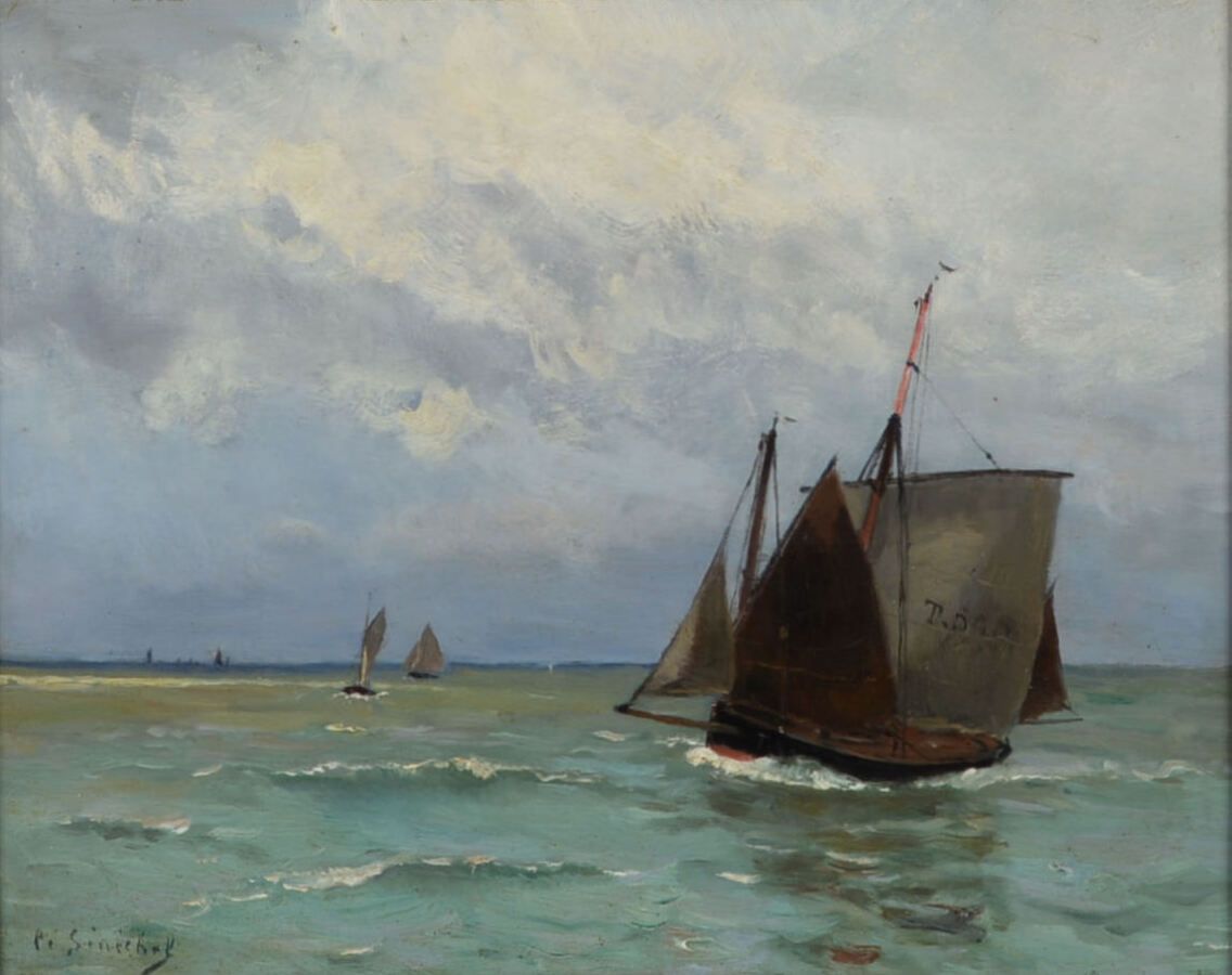 Null Gustave Edouard LE SENECHAL DE KERDREORET (1840-1920)
Navires par temps cal&hellip;