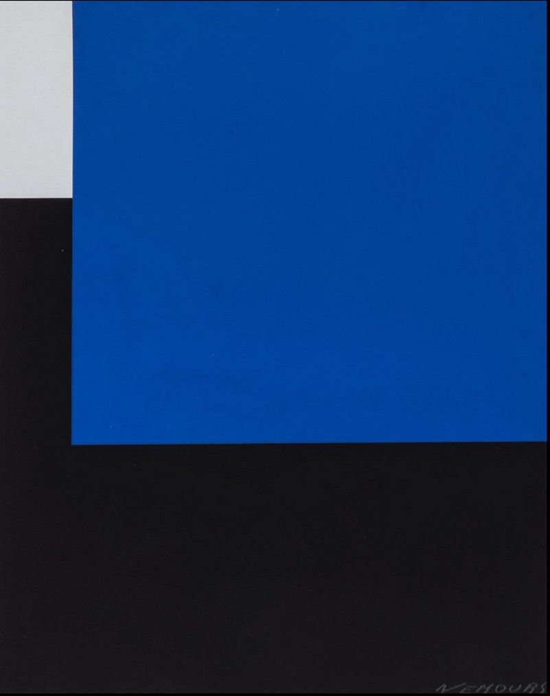 Aurélie NEMOURS 奥雷利-内穆尔(1910-2005)

蓝色空间，1959年

铅笔签名的绢印画

状况非常好。

尺寸：31,5 x 25 c&hellip;