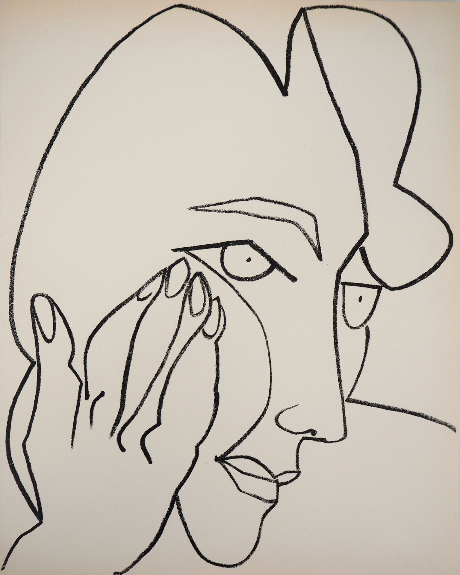 FRANÇOISE GILOT 弗朗索瓦丝-吉洛特 (1921)

思考的女人，1951年

原始石版画

马莱梭织纸上 28 x 22.5 cm

印刷了36&hellip;