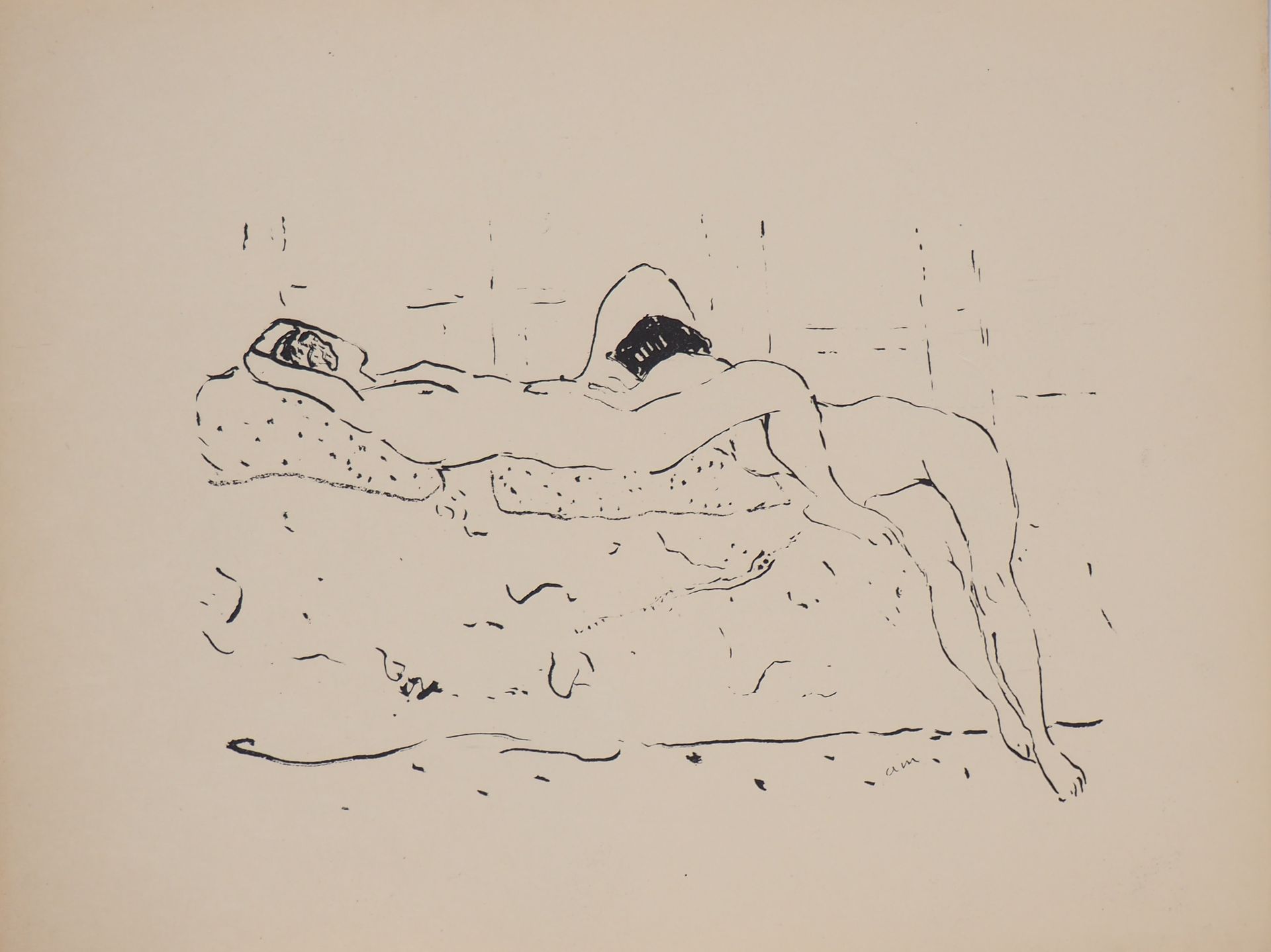 Albert Marquet Albert Marquet Intimate Moment, 1925 Original lithograph Signed i&hellip;
