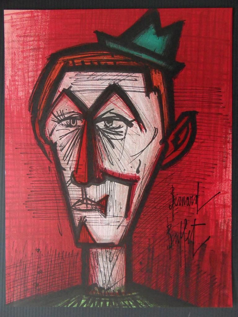 Bernard Buffet 伯纳德-布菲特(1928-1999)

红色小丑》，1967年

原始石版画

在Acropolis Vellum纸上

板块中的&hellip;