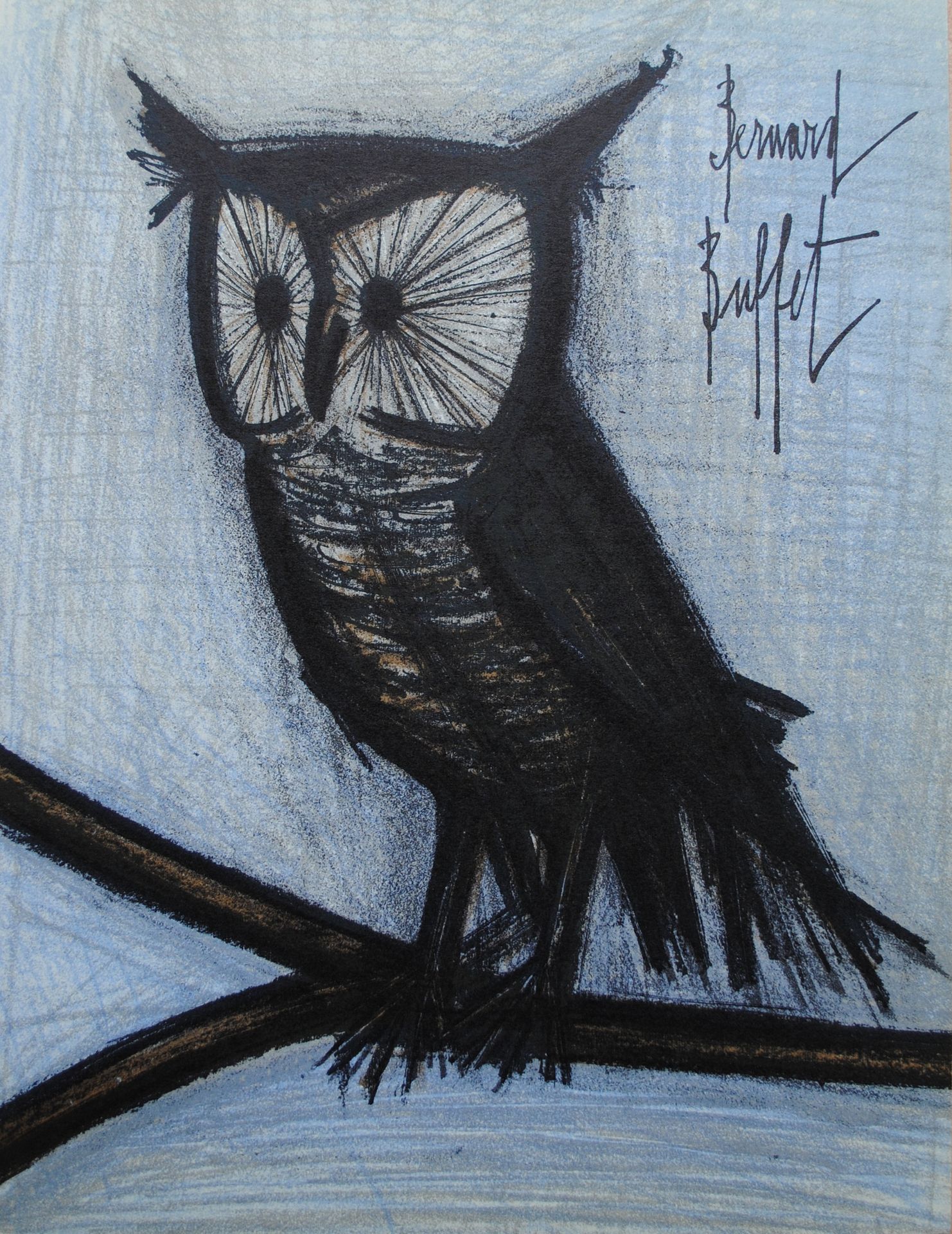 Bernard Buffet 伯纳德-布菲特(1928-1999)

小猫头鹰

牛皮纸上的原始石版画

板块中的签名

包括在艺术家的目录中

1967年在M&hellip;