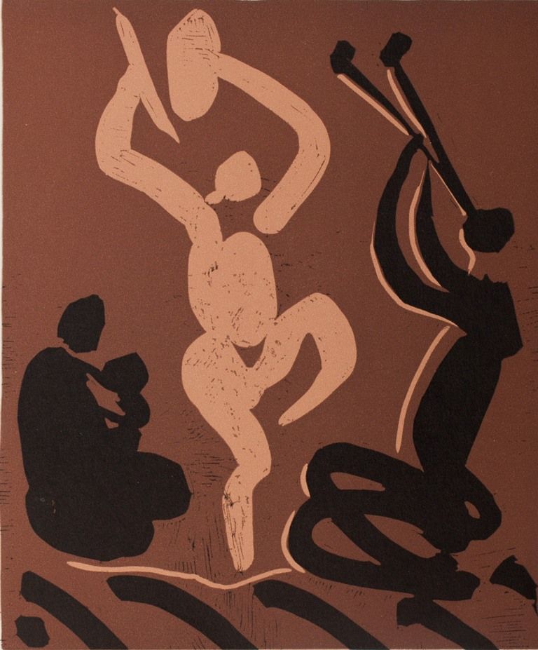 Pablo PICASSO Pablo PICASSO (1881-1973) (后)

舞蹈家们

牛皮纸上的线刻画，32 x 26厘米

由Cercle d&hellip;