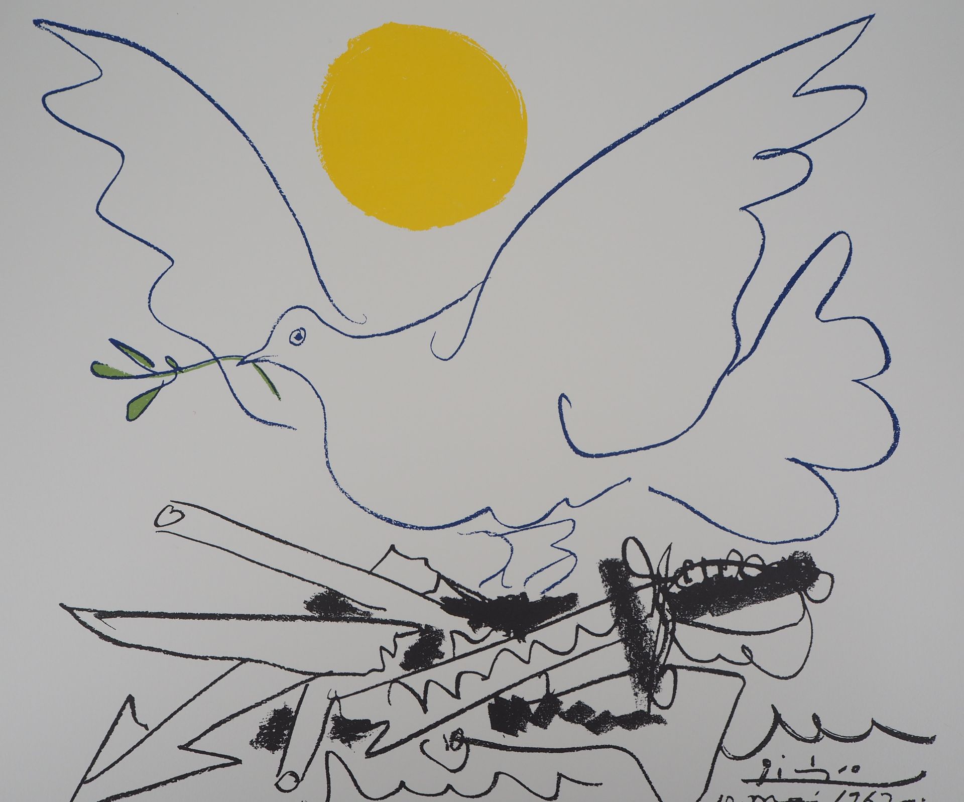 Pablo PICASSO 巴勃罗-皮卡索（后）

未来的鸽子

在版画上签名的石版画

牛皮纸上

尺寸：49.5 x 65.5厘米

状况极佳

版权所有：&hellip;