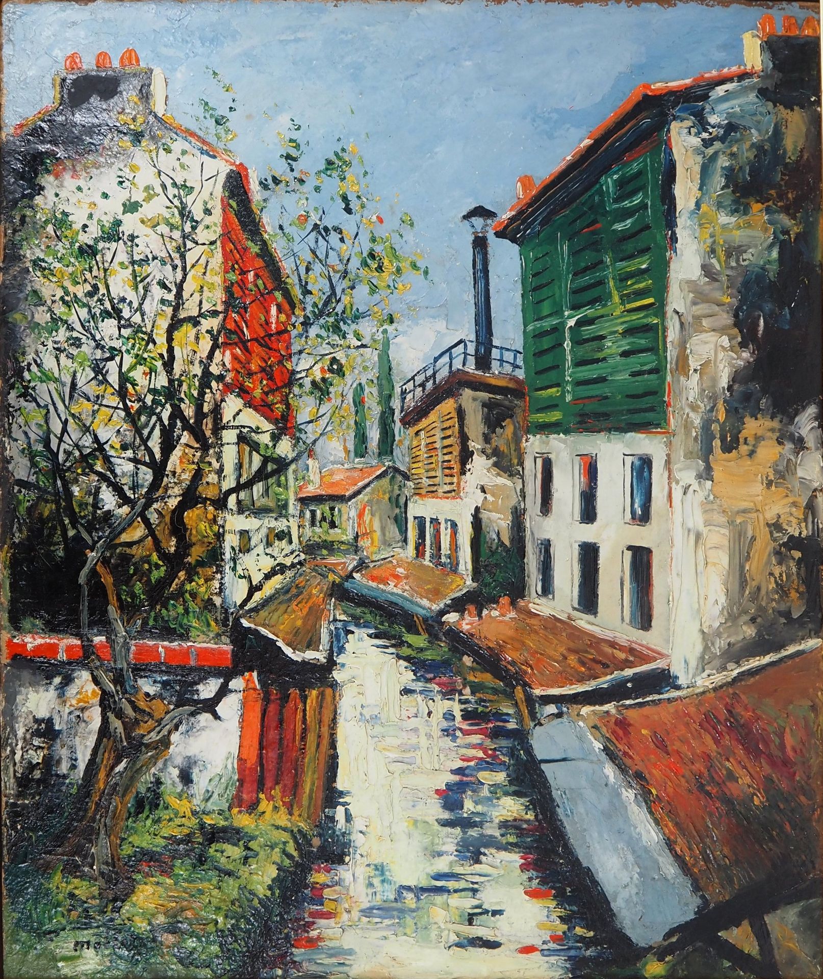 Élisée MACLET Elisée MACLET

巴黎入口处的Bièvre河岸，约1920年。

镶木板上的油画

左下方有签名

 

 镶木板55 &hellip;