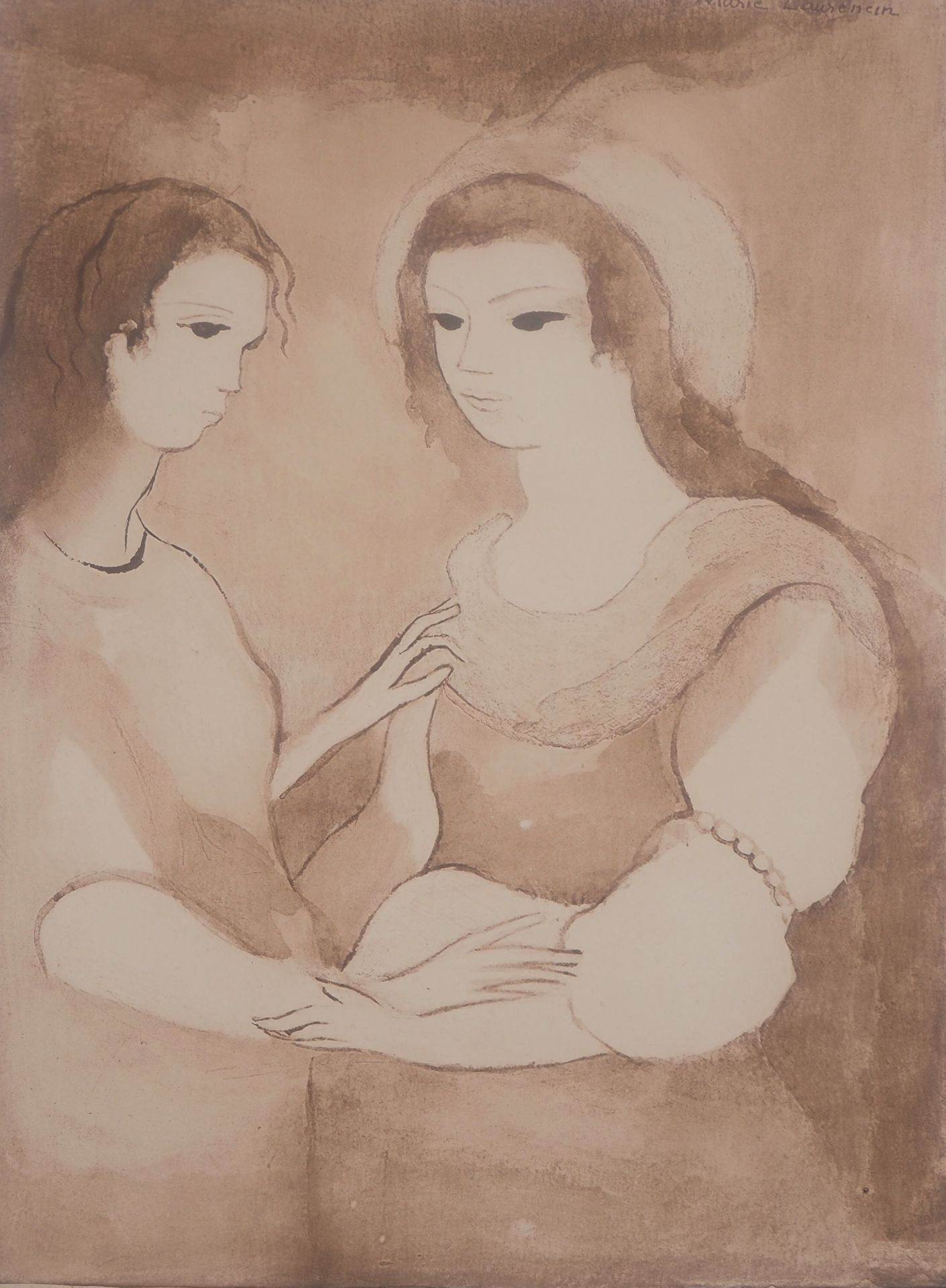 MARIE LAURENCIN Marie LAURENCIN


Confidences, friends


Sepia Etching


Signed &hellip;