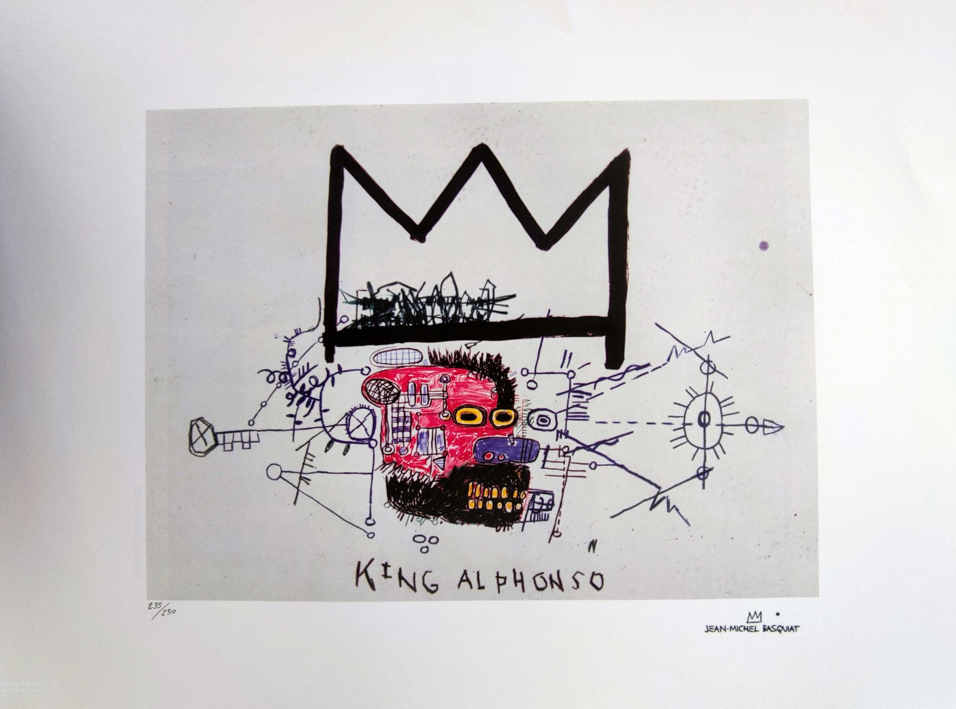 Jean-Michel BASQUIAT Jean-Michel Basquiat (after) Untitled Silkscreen on fringed&hellip;