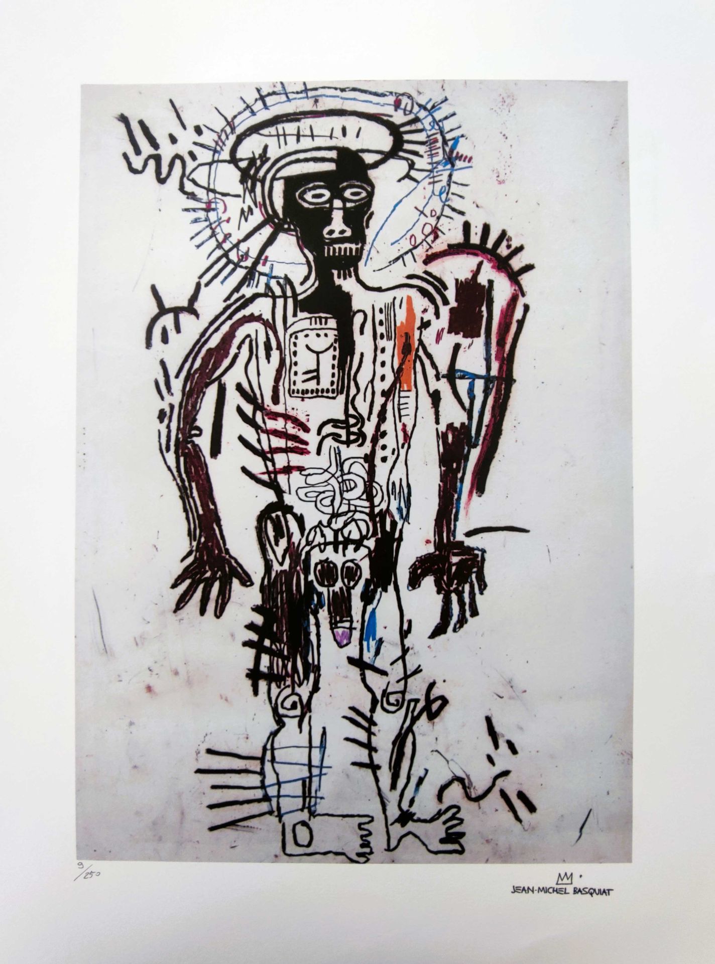 Jean-Michel BASQUIAT Jean-Michel Basquiat (after) Untitled Silkscreen on fringed&hellip;