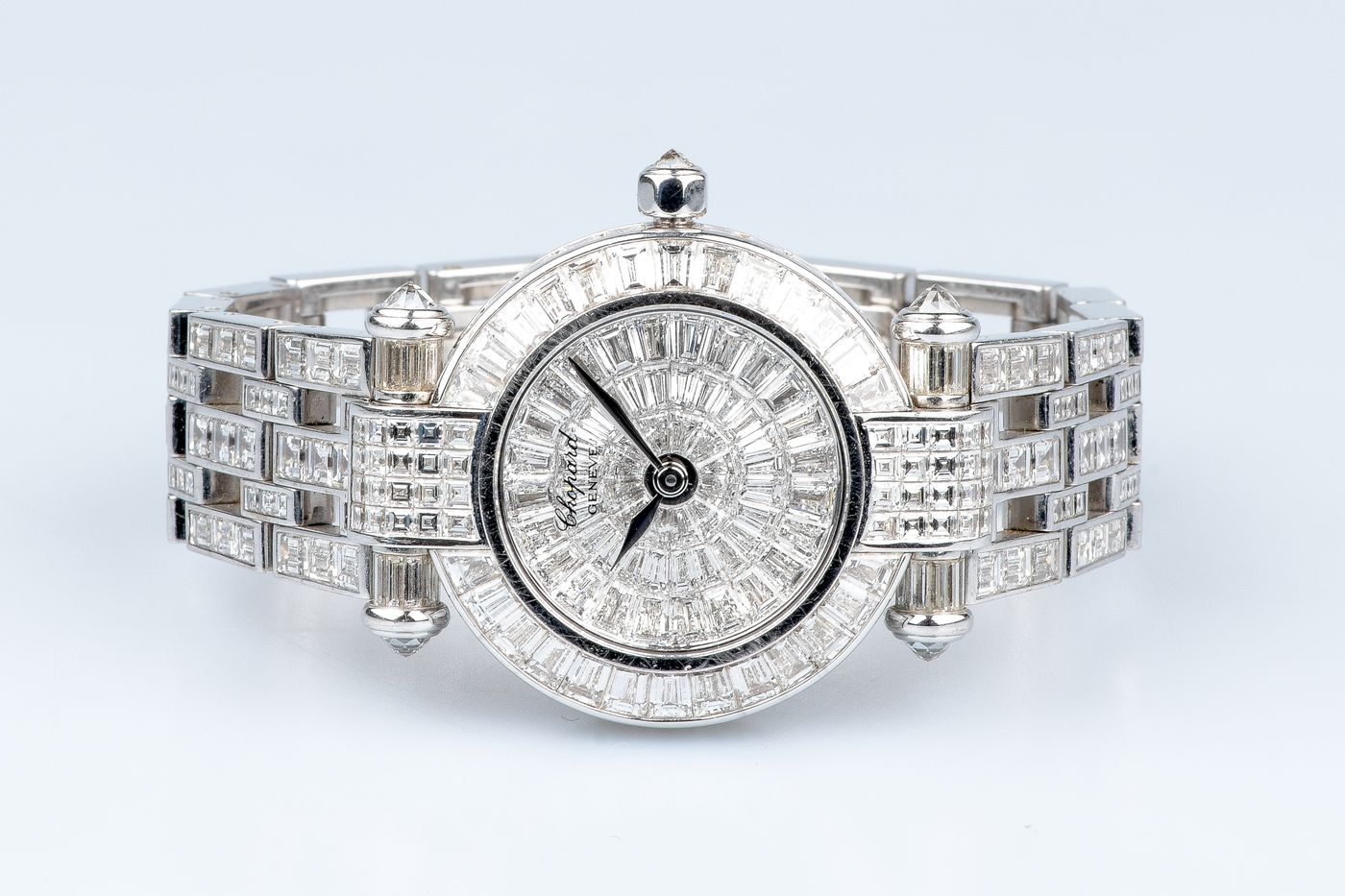 CHOPARD Chopard Impériale Chronograph watch in 18K white gold entirely paved wit&hellip;