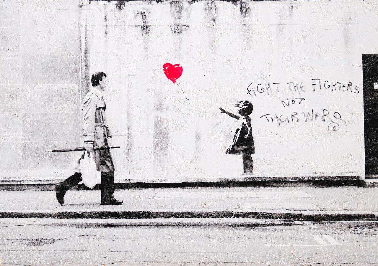 Steve LAZARIDES Steve LAZARIDES - Banksy captured / Girl with balloon, 2020 - Dr&hellip;