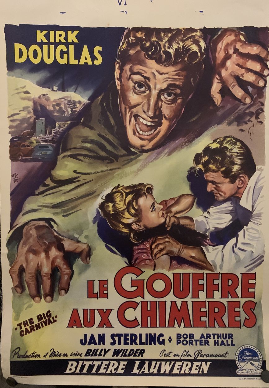 Affiche de cinéma 梦想的鸿沟》，1952年

比利-怀尔德导演的电影

 1952年的比利时原创海报

 与柯克-道格拉斯，简-斯特林，波特-&hellip;