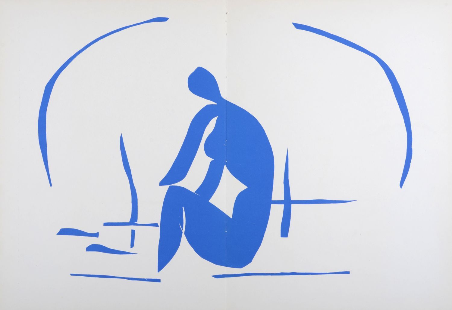 Henri MATISSE Henri Matisse

芦苇丛中的沐浴者II, 1958年

纸上石版画，模仿亨利-马蒂斯的剪纸水粉画 第一版

尺寸: + &hellip;