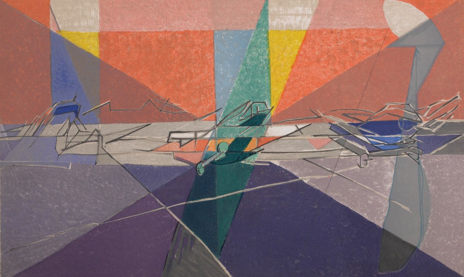 JACQUES VILLON 雅克-维庸(1875-1963)

Orly, 1962

原创彩色石板画，在Arches纸上（水印），来自《八种石板画》组合。底&hellip;