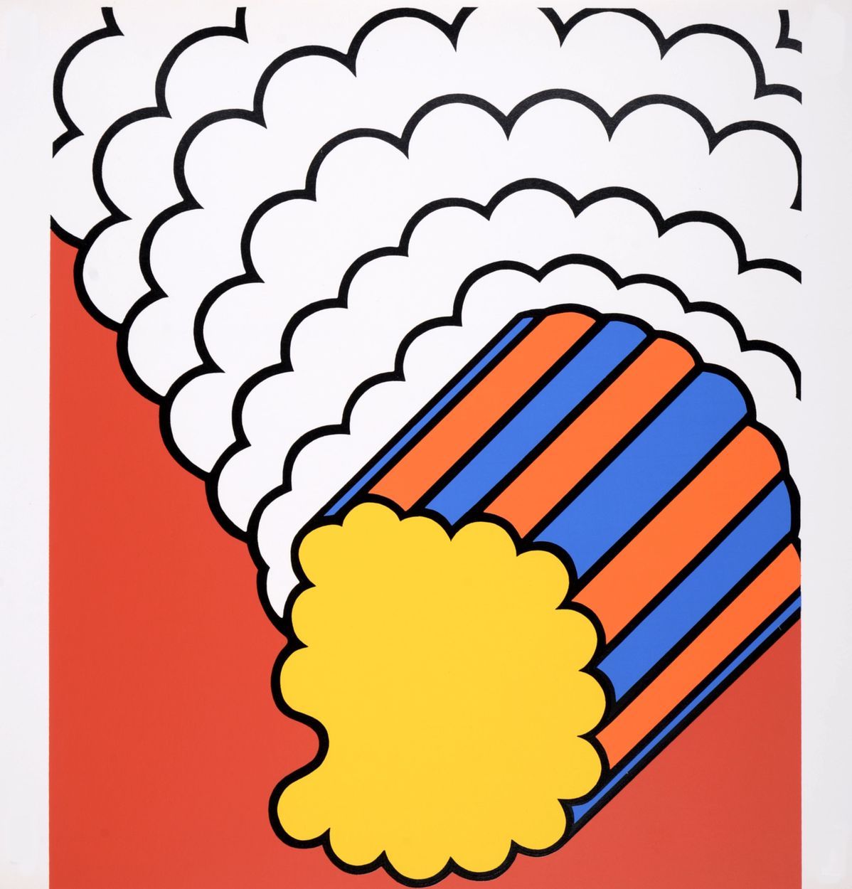 Nicholas Krushenick 尼古拉-克鲁申克

红烟白天》，1968年

纸上原版绢印画

旗帜出版社

 由德国Edition Domberger&hellip;