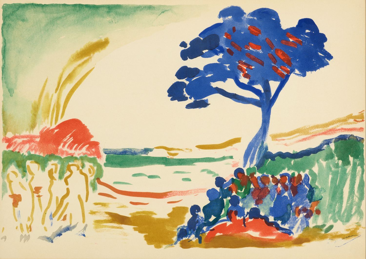 ANDRÉ DERAIN 安德烈-德兰（后）(1880-1954)

有蓝色树的风景（1909年），1959年



根据安德烈-德兰1909年的画作制作的彩色&hellip;