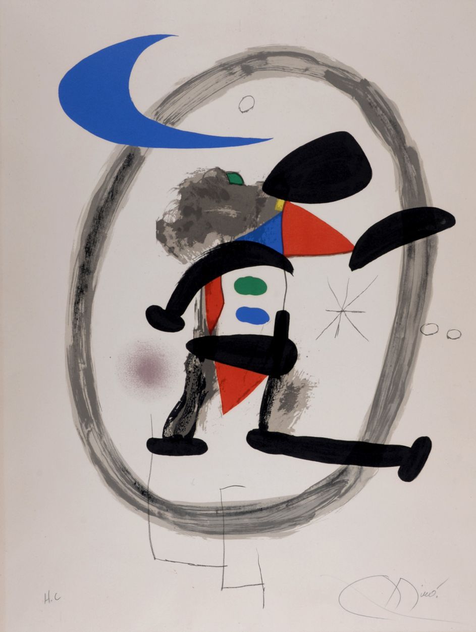 Joan Miro Joan Miró (1893-1983)

Harlequin Circumscribed, 1973

麦格特纸上的彩色石版画原作。在右&hellip;