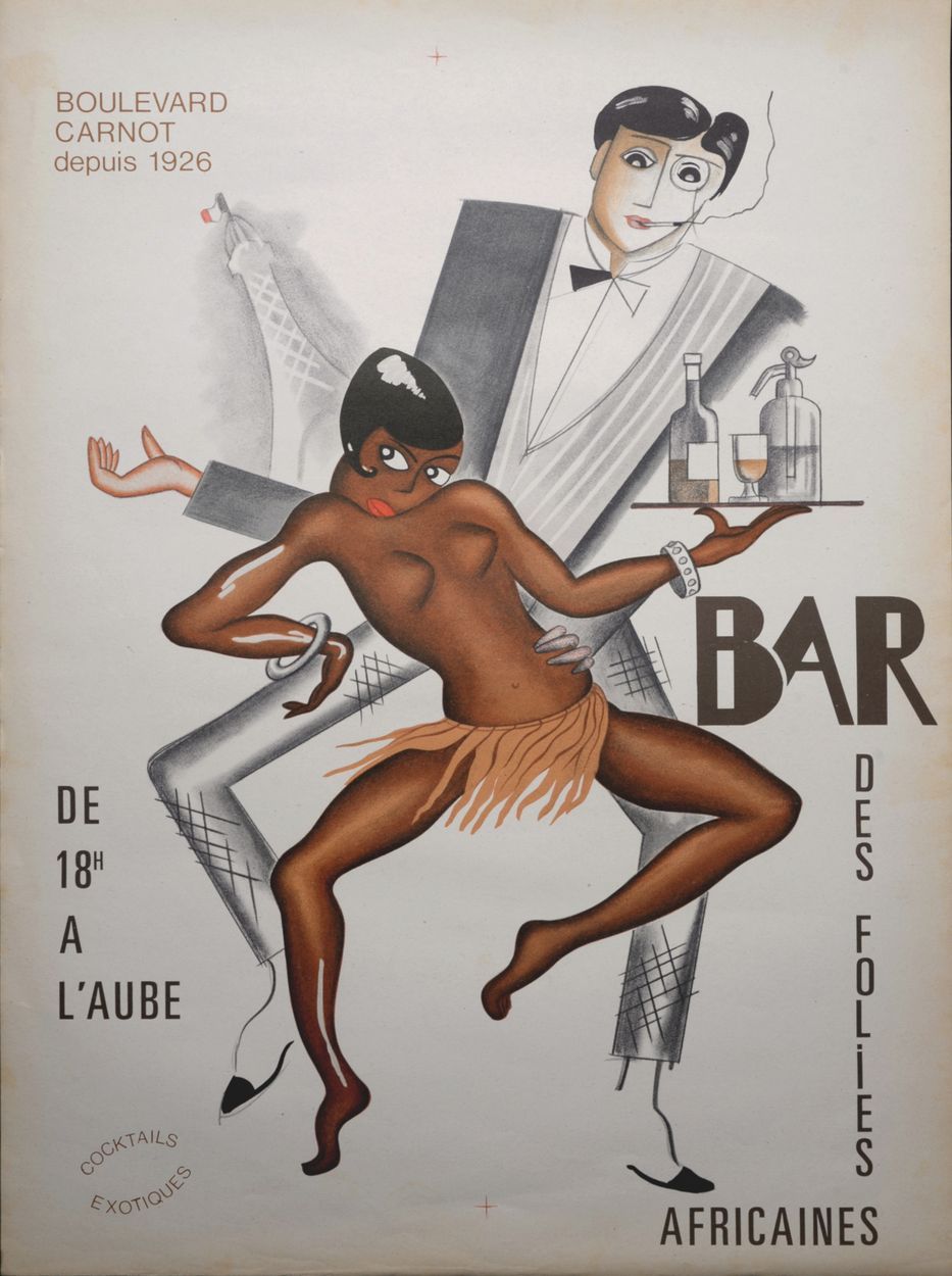 Anonyme (comme Paul Colin) 佚名(扮演保罗-科林)

 非洲民谣酒吧，约1950年

纸上石印海报，保罗-科林的风格 第一版

尺寸：&hellip;