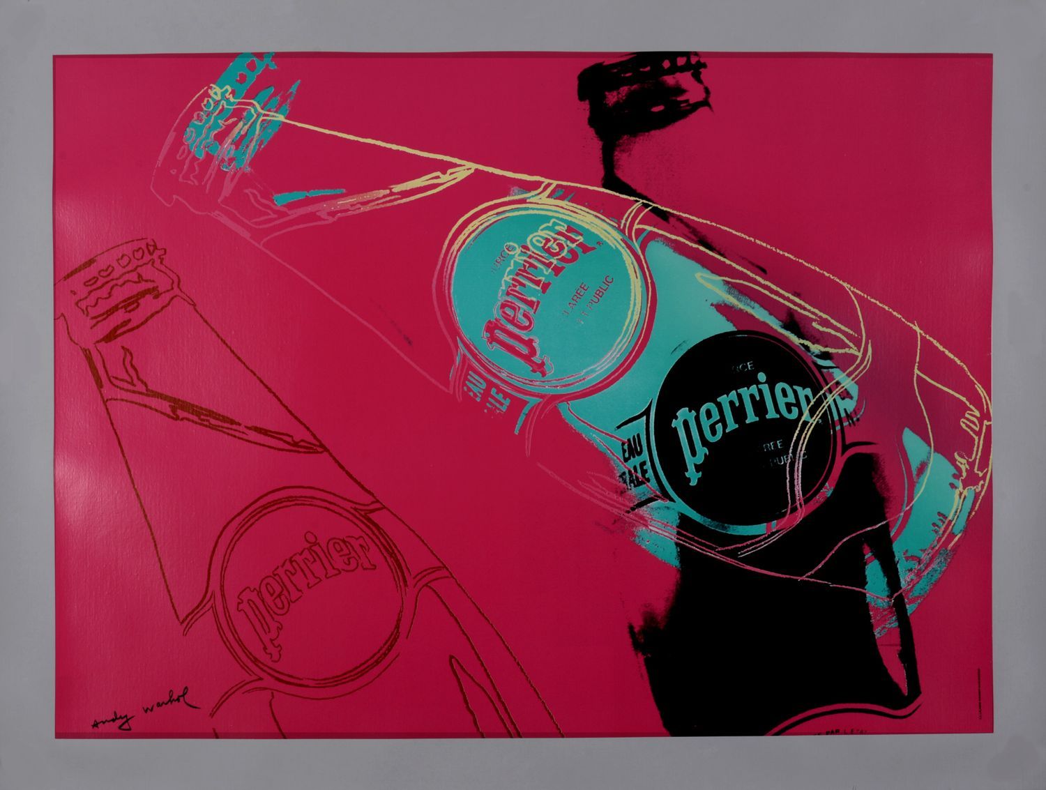 ANDY WARHOL Andy Warhol

Perrier Rose, 1983

Original poster in offset-lithograp&hellip;
