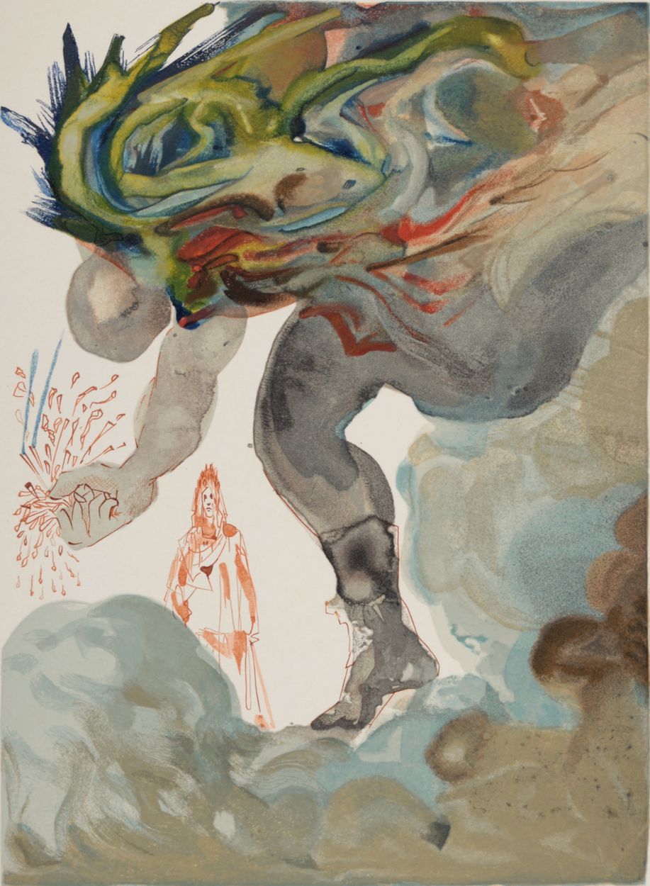 Salvador DALI 萨尔瓦多-达利(1904-1989)

巨人》，1963年

BFK Rives纸上的木刻版画。萨尔瓦多-达利的一幅美丽的印刷品!
&hellip;