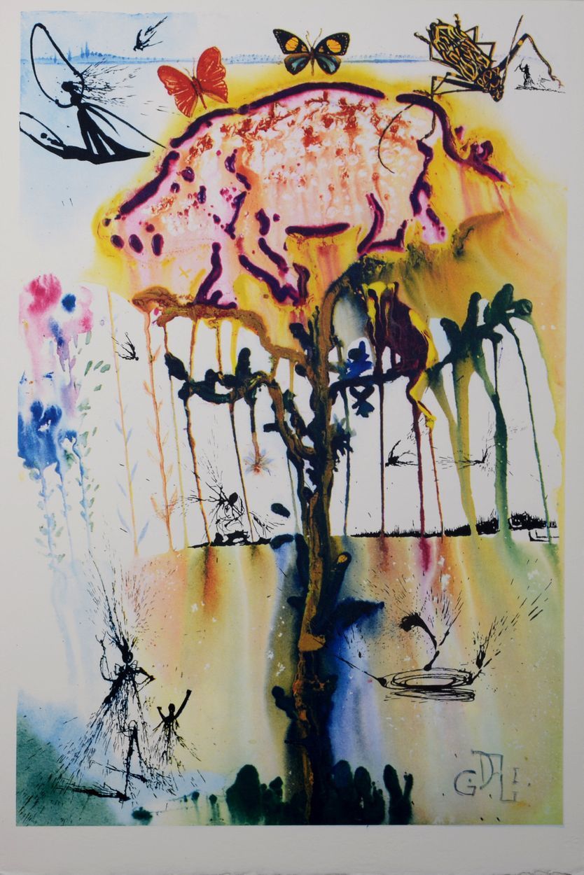 Salvador DALI 萨尔瓦多-达利

猪和胡椒，1969年

 曼德勒纸 "上的原始彩色凹版画

版面上有签名，底边有 "de Mandeure "的干&hellip;