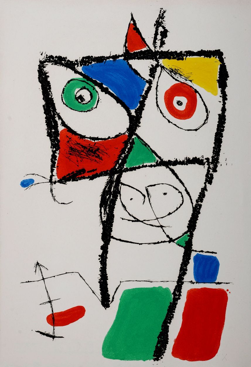 Joan Miro Joan Miró (1893-1983)

 怪诞的宫女XX, 1974年

奥弗涅纸上的蚀刻画（彩色水印）。在作品集证明页上编号为49/&hellip;