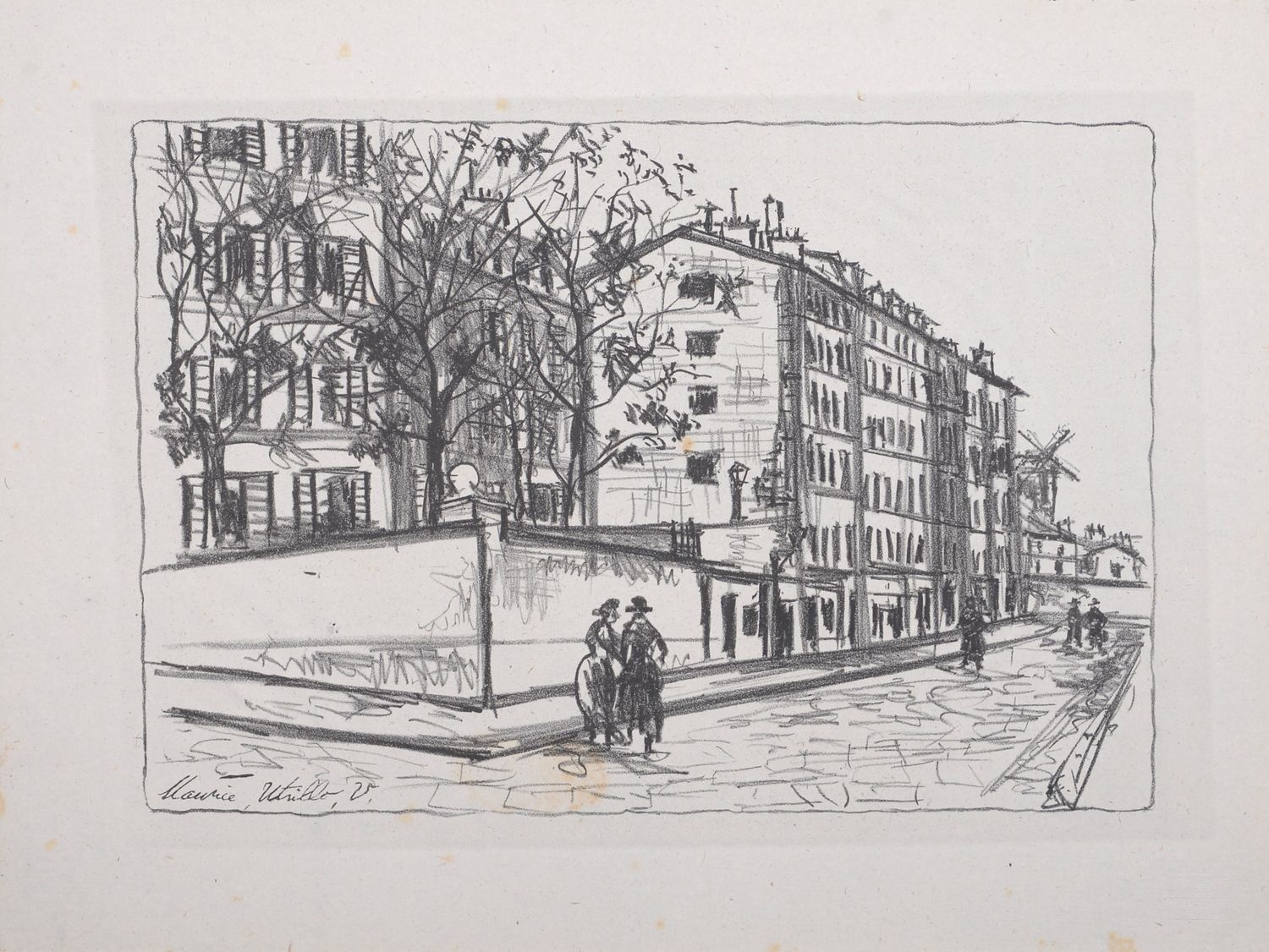 Maurice Utrillo 莫里斯-乌蒂略(1883-1955)

奥坎普特的街道，1924年

中国纸上石版画 在版的左下角有签名，右下角有Galerie&hellip;