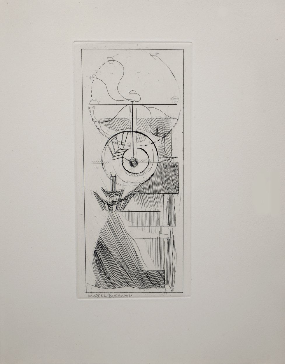 MARCEL DUCHAMP 马塞尔-杜尚 (1887-1968)

咖啡厂，1947年

拉纳纸上的原始蚀刻版画 左下角签名

尺寸：+纸张尺寸：25.5 x&hellip;