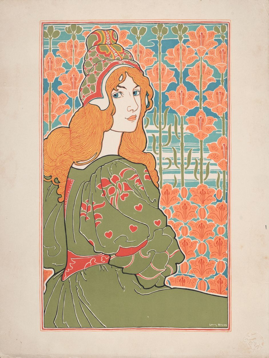 Louis Rhead 路易斯-雷德（1857-1926）

Jeanne, 1897

 石版画，毛边纸 签名：L'Estampe Moderne右下角的干章&hellip;