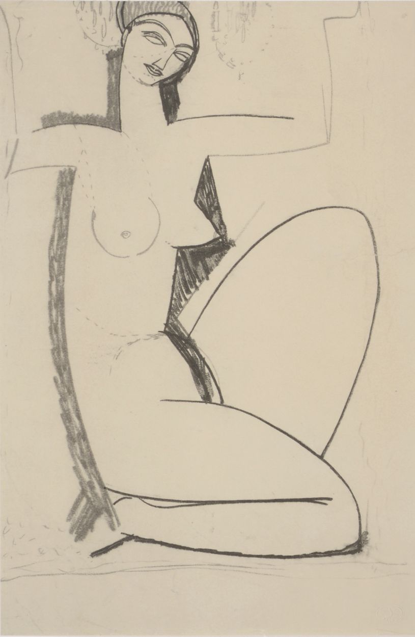 Amedeo Modigliani Amedeo Modigliani (d’après)

Cariatide, 1959

Lithographie (hé&hellip;