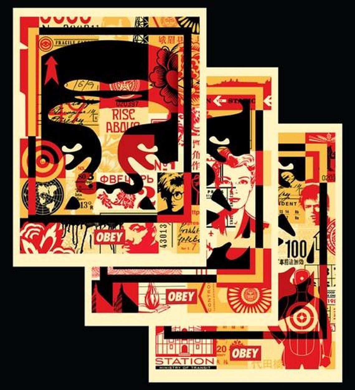 Shepard FAIREY Obey Giant dit, Shepard Fairey (1970)

Ensemble de 3 sérigraphies&hellip;