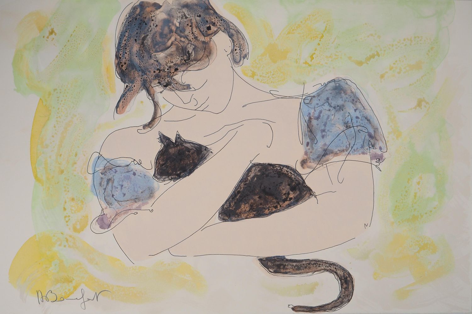 Alain BONNEFOIT Alain BONNEFOIT (1937)

Fille au chat, 1993

Lithographie origin&hellip;