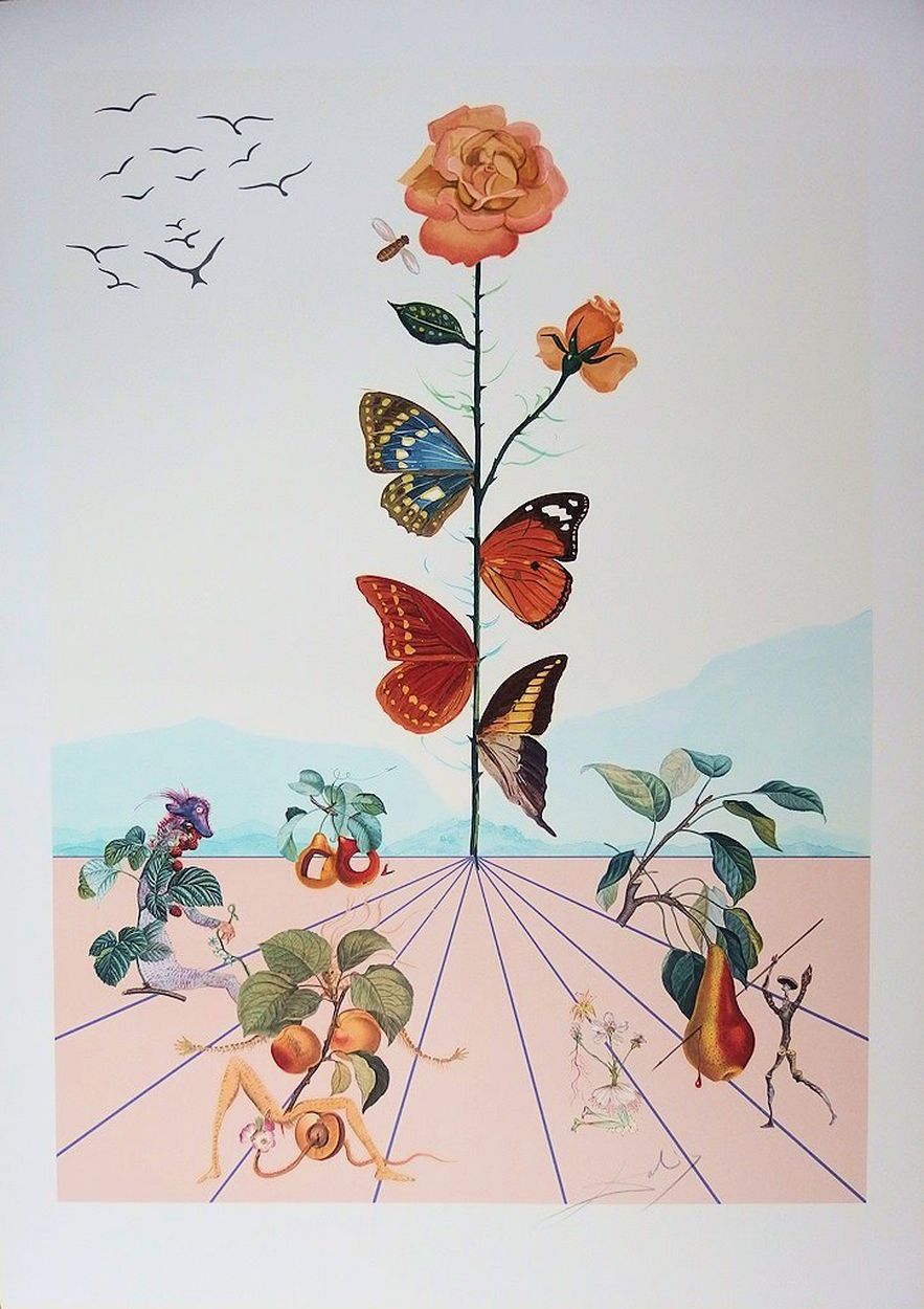 Salvador DALI Salvador DALI 
Flordali II - La rosa de las mariposas, 1981 
Litog&hellip;