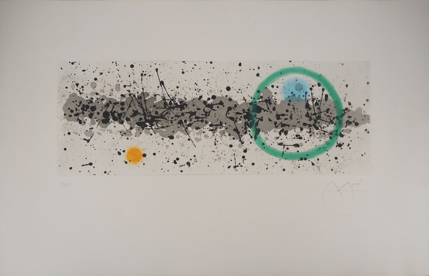 Joan Miro Joan MIRO 
Obra del viento, 1963 
Aguafuerte original 
Firmado a lápiz&hellip;
