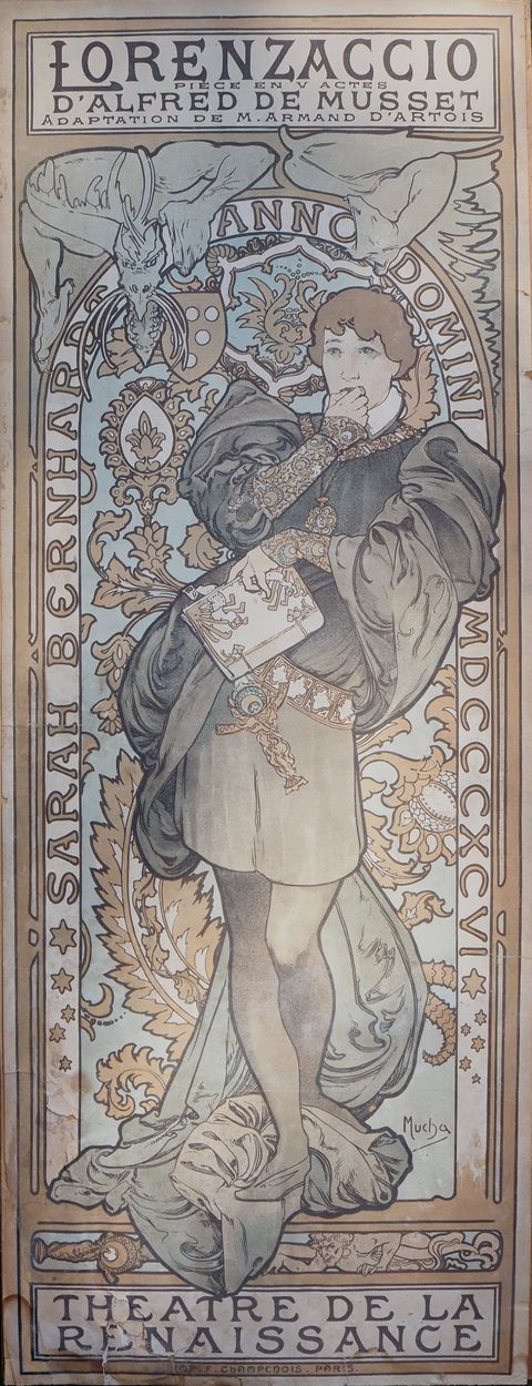 Alfons MUCHA Alphonse MUCHA 
Lorenzaccio - Sarah Bernhardt, 1896 
Litografía ori&hellip;
