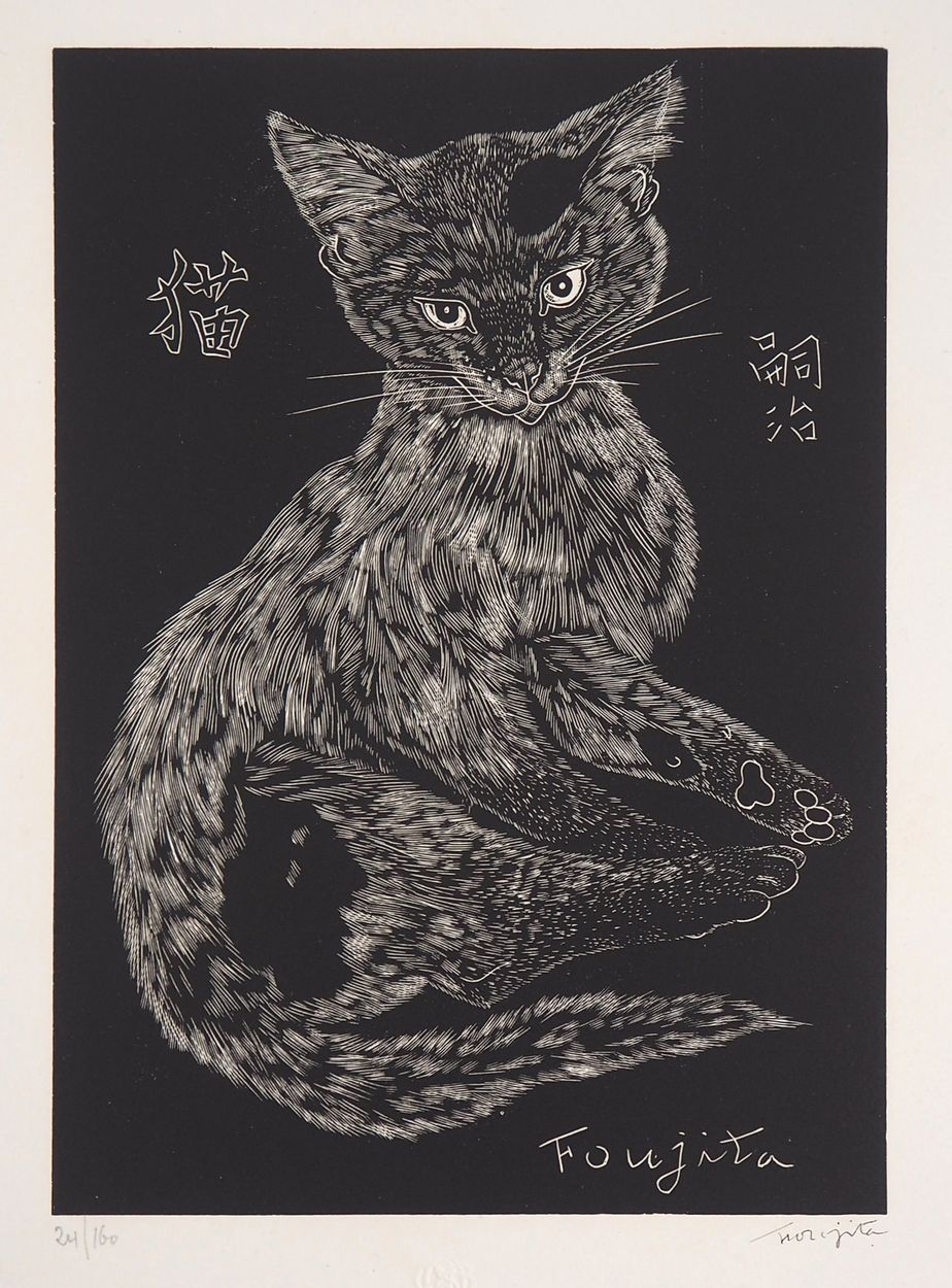 Tsuguharu FOUJITA Tsuguharu (Léonard) FOUJITA

猫，1927年

原始木刻

以墨水签署的

有编号/160份

&hellip;