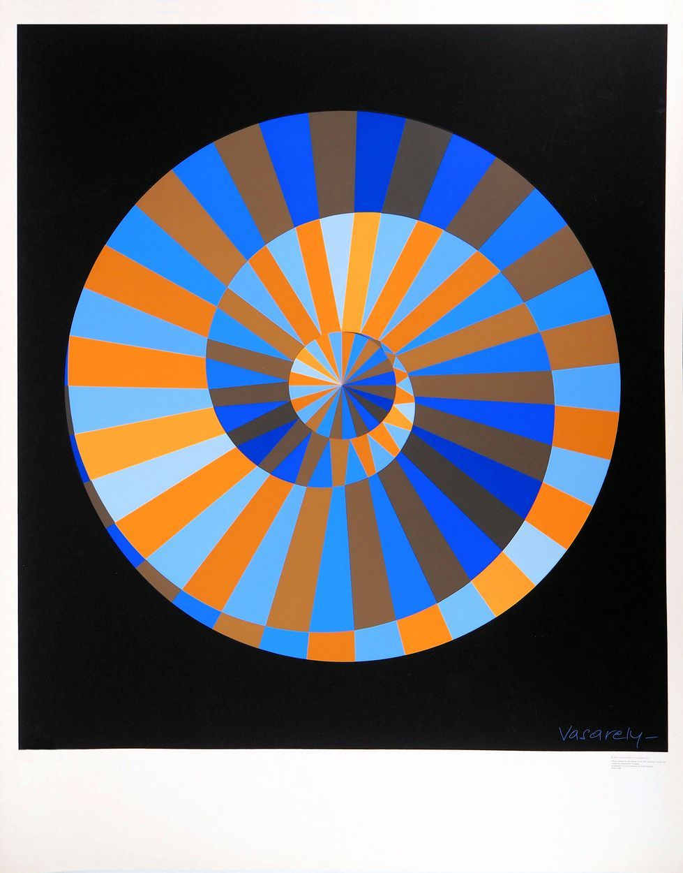 Victor Vasarely Victor Vasarely

奥林匹亚（动感十足的作品《天空与太阳》），1971年

15种颜色的原始绢印画

板块中的签名&hellip;