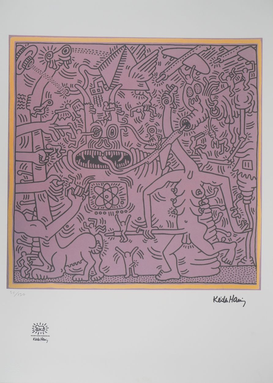 KEITH HARING Keith HARING (después) 
Pesadilla en rosa 
Serigrafía sobre vitela &hellip;