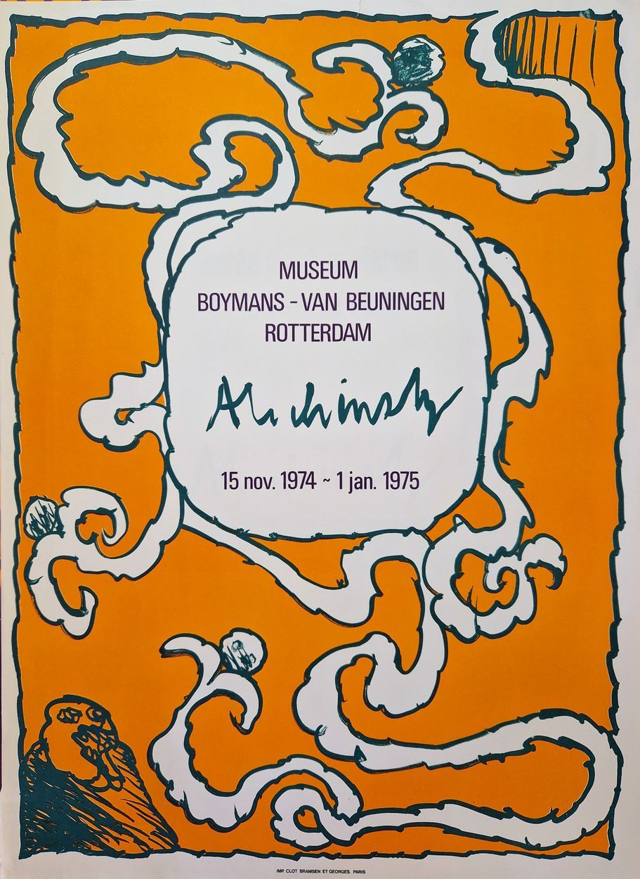 Pierre ALECHINSKY Pierre ALECHINSKY

博伊曼斯-范布宁根博物馆，鹿特丹



纸上原版海报

板块中的签名

巴黎克洛特公司&hellip;