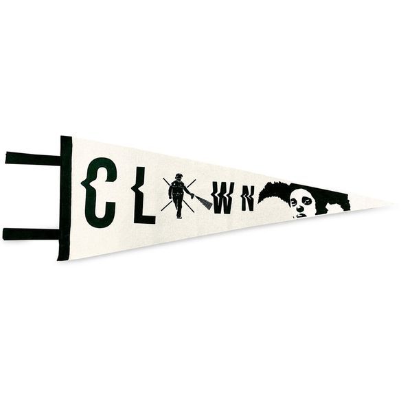 BANKSY Banksy x Clown Skateboards 

Flag

60 x 22 cm

Handmade felt pennant flag&hellip;