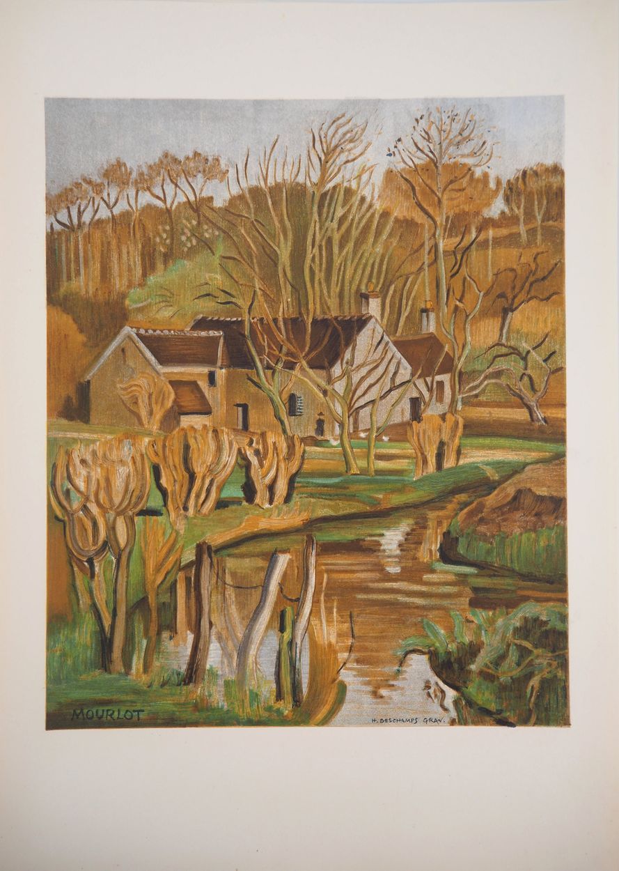 Null 莫里斯-穆鲁特 (1906-1983)

圣卢普-德-诺的鲁，1957年

牛皮纸上的石版画

板块中的签名

在Mourlot工作室印制

织纹纸上&hellip;