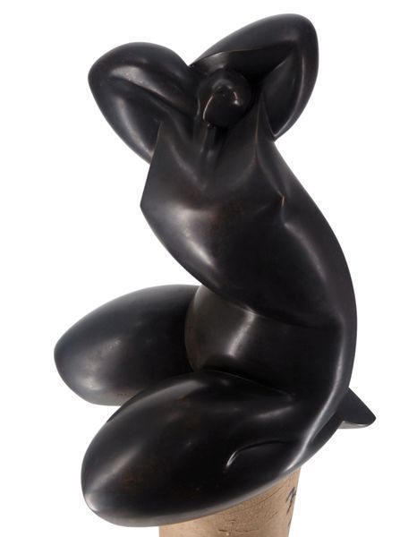 Dominique Polles 多米尼克-波利斯(1945-)

裸体拉伸，约1982年

原创青铜雕塑-失蜡技术

由艺术家在卡拉拉的工作室亲自铸造

由艺&hellip;