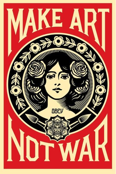 Shepard FAIREY Shepard Fairey (OBEY)

Make Art Not War

Impression Offset sur pa&hellip;