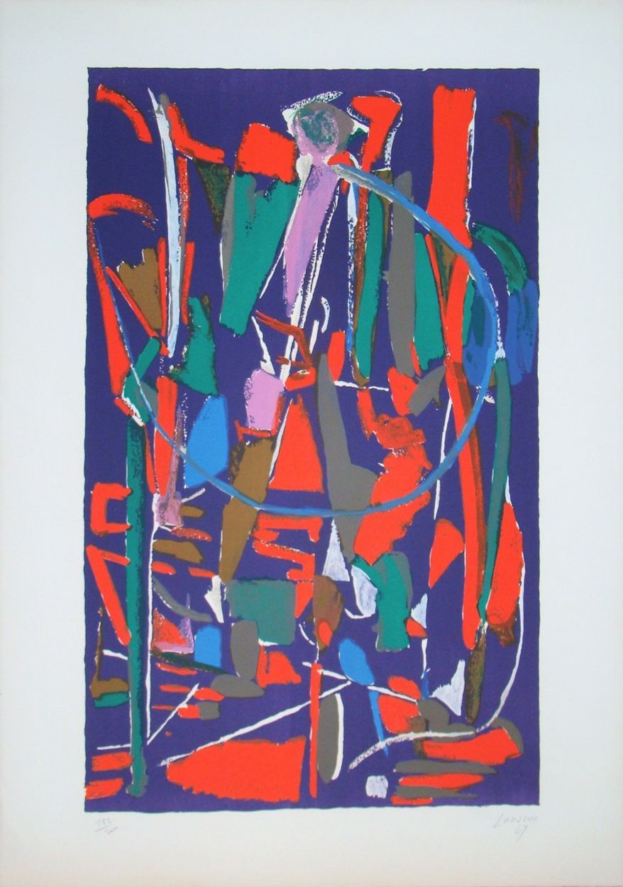 André LANSKOY 安德烈-兰斯科伊(André LANSKOY) (1902-1976)

无题》，1969年

带水印的Arches梭织纸上的彩色石&hellip;