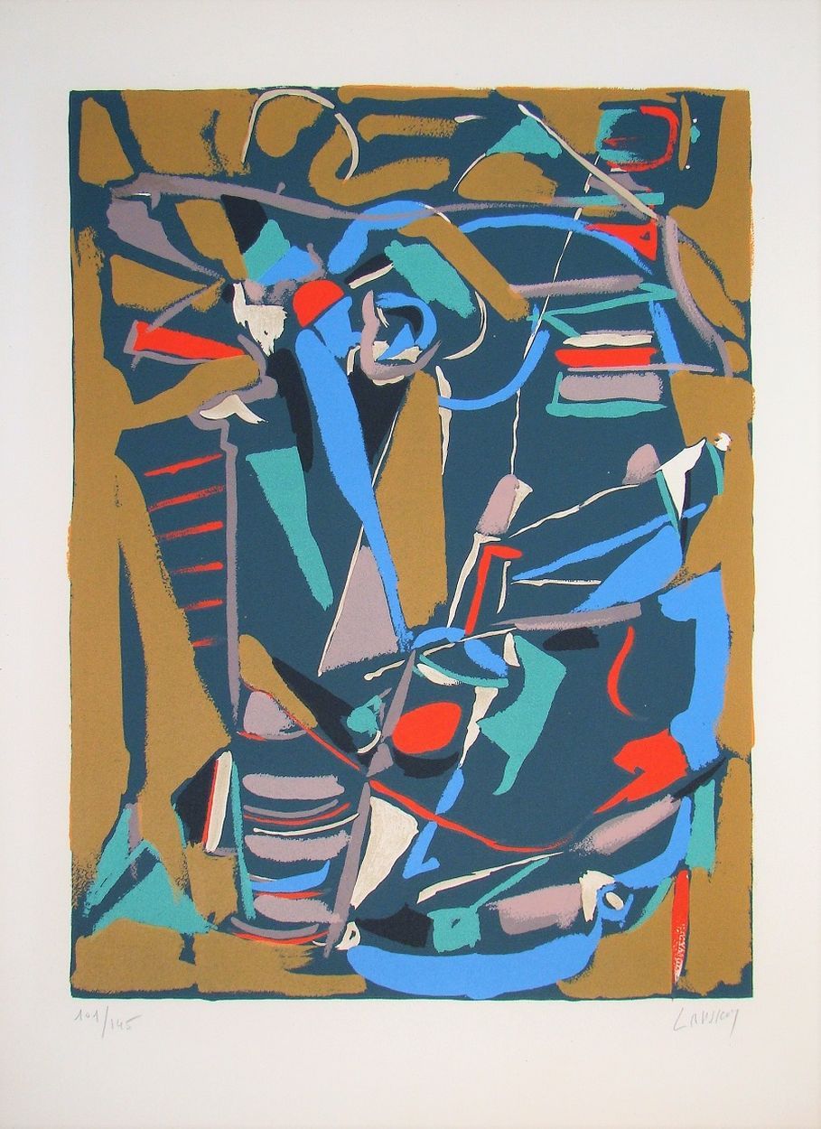 André Lanskoy André LANSKOY ( 1902 - 1976 )

无题》，1969年



彩色石版画原稿，阿克塞斯梭织纸，有水印。

&hellip;