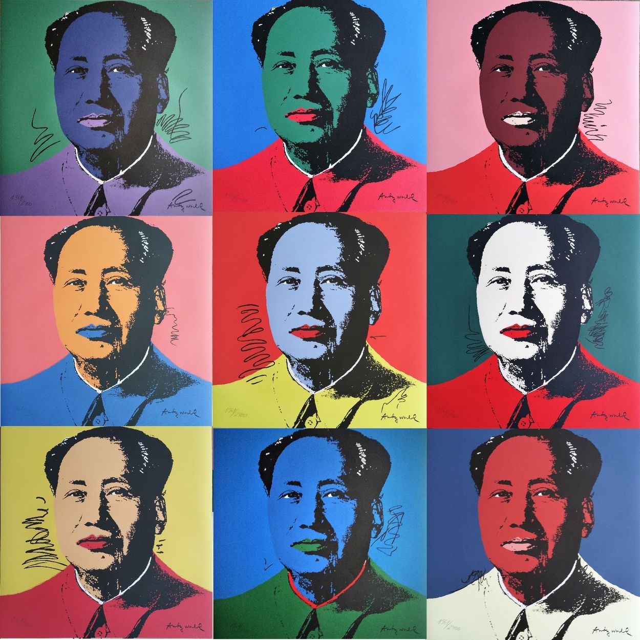 Andy Warhol Andy WARHOL (d'après)

Série Mao (1967)



10 sérigraphies

Porte un&hellip;
