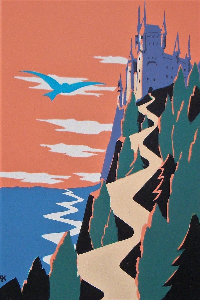 Achille kas Archille KAS ( d'après ) ( 1861-1927 )
L'oiseau bleu, 1932
Lithograp&hellip;