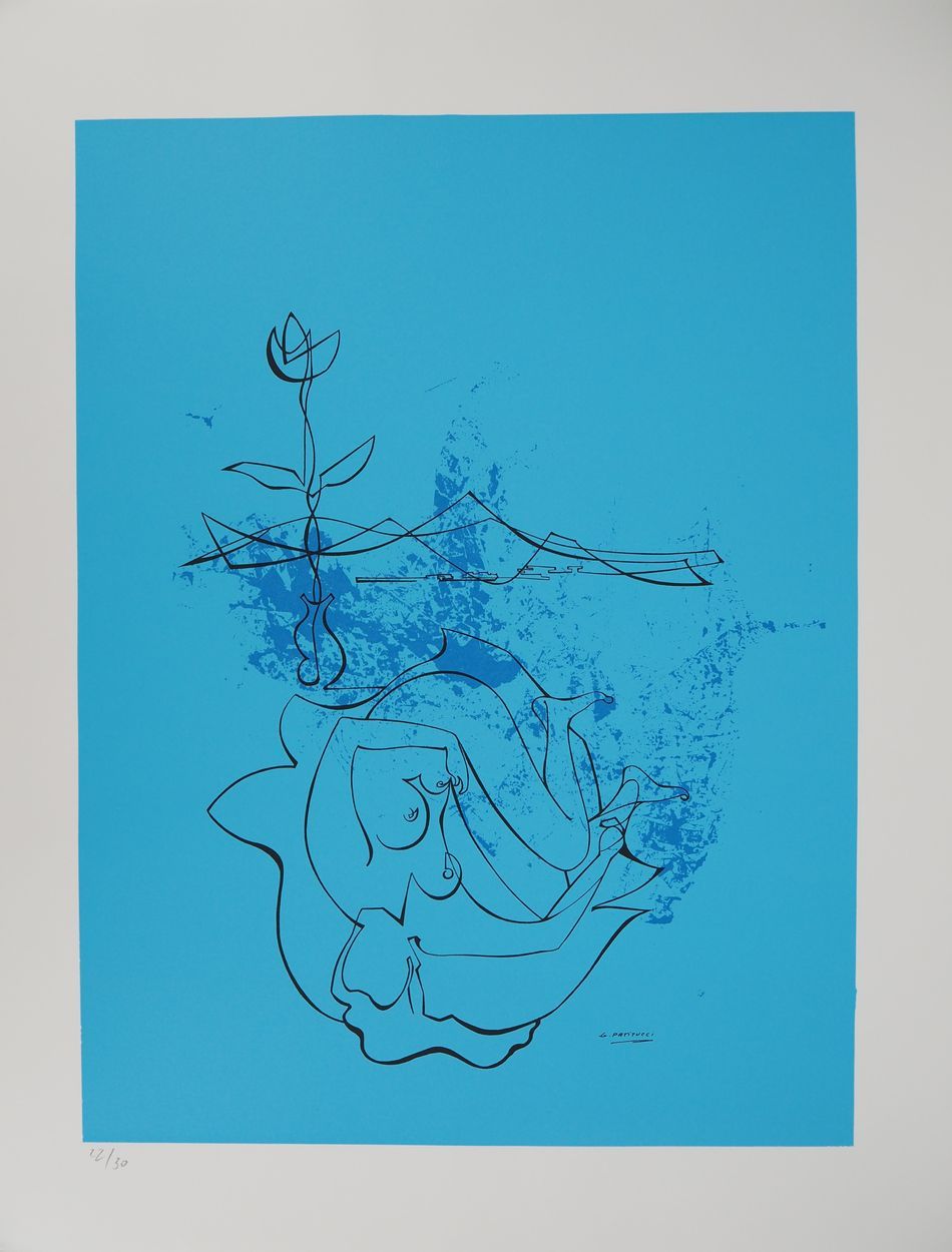 Georges PATITUCCI Georges PATITUCCI
玫瑰与美人》，1980年

原创的绢画
 板块中的签名
 铅笔编号：22/30
 在拱形&hellip;