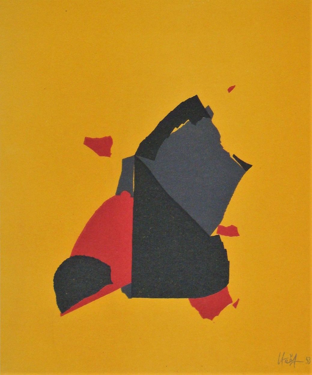 Nicolas de Staël Nicolas DE STAËL (d'après) (1914-1955) Composition fond jaune, &hellip;
