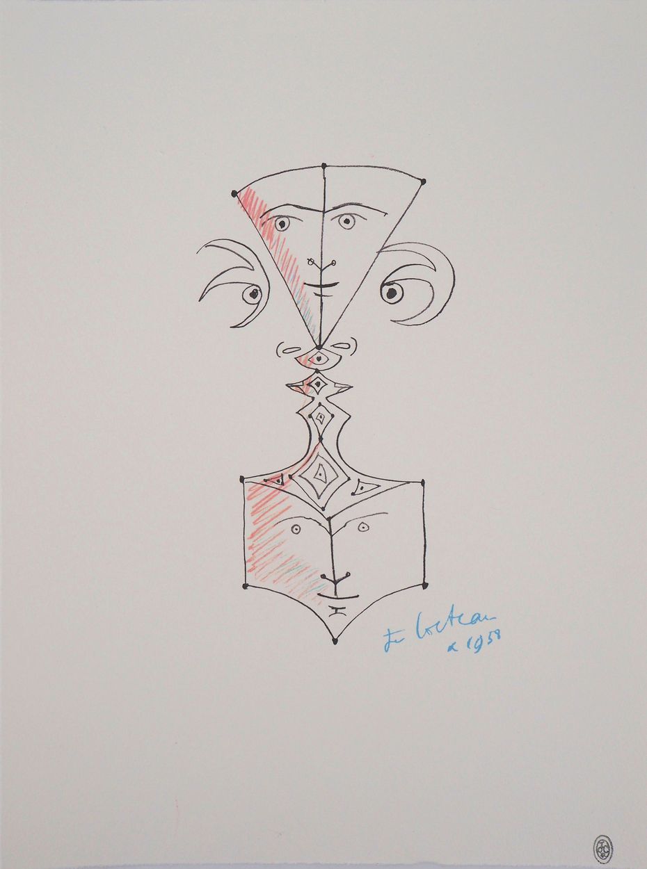 Jean Cocteau Jean COCTEAU (1889-1963)
Visage multiface, 1958

Lithographie sur p&hellip;